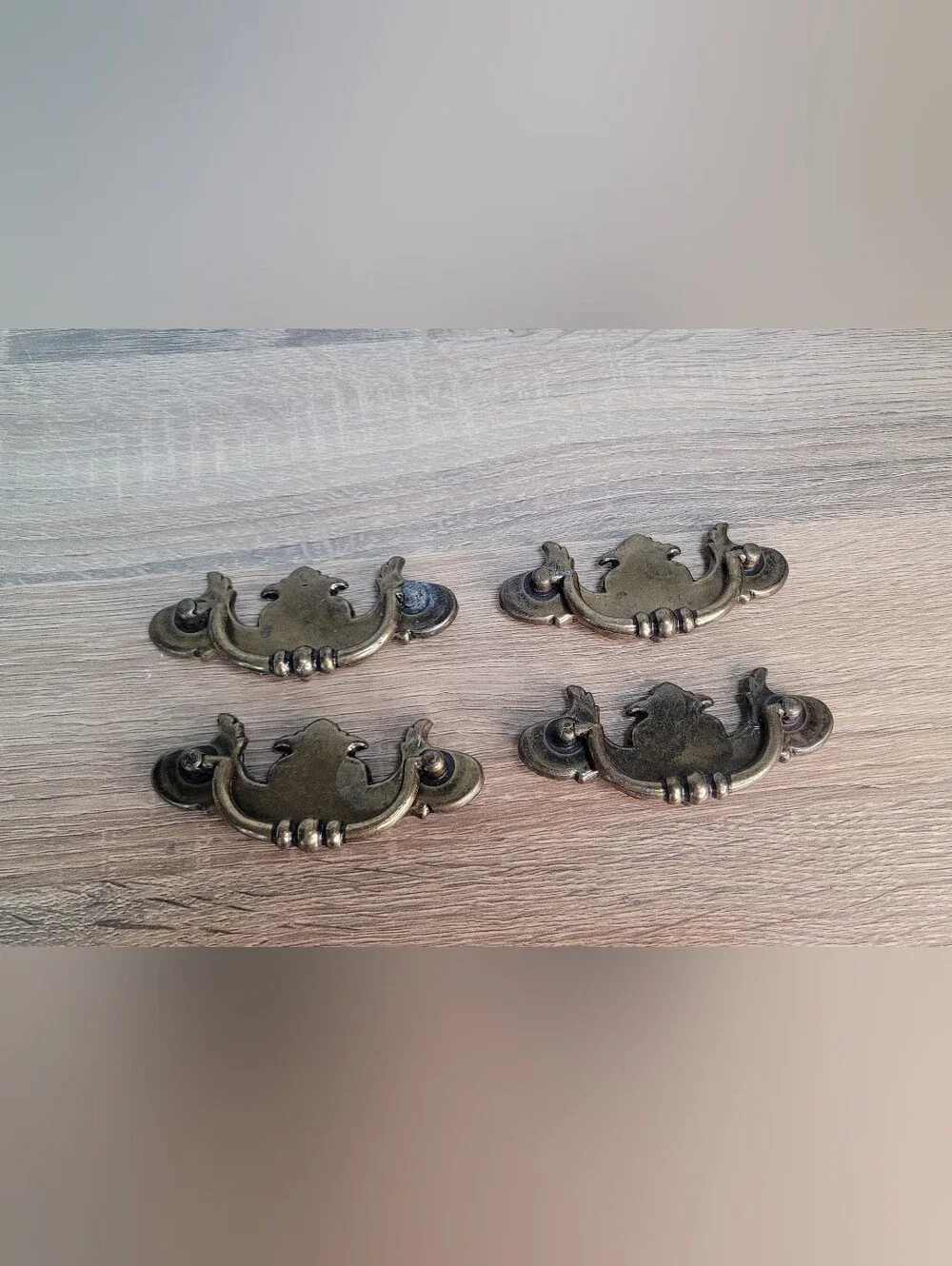 Antique Brass Drawer Pulls - Set of 4